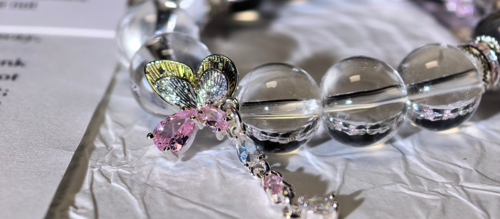 Harmony Series | Woven Butterfly Crystal Bracelet