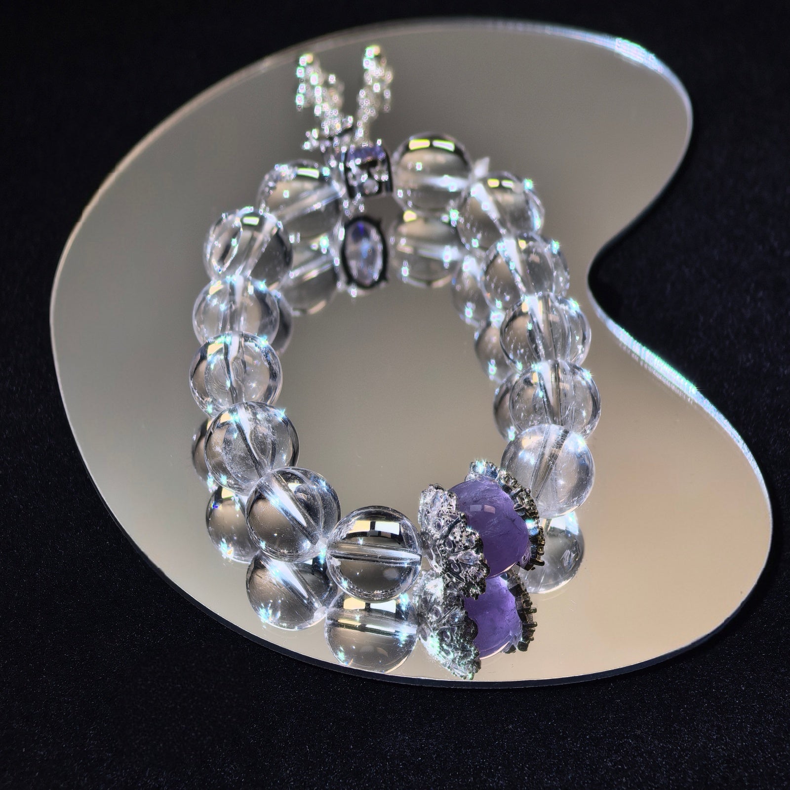 Aura Series | Amethyst Crown Crystal Bracelet