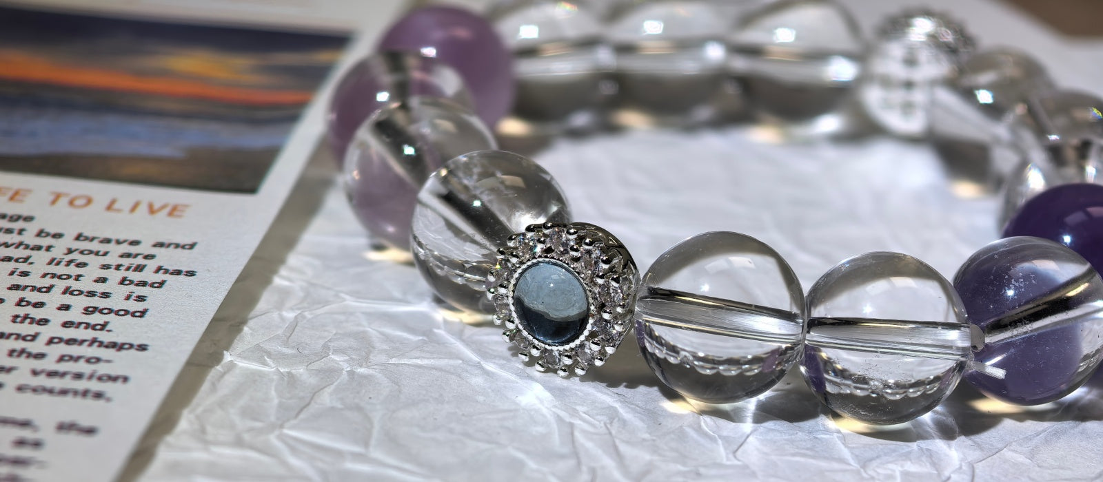 Aura Series | Lavender Galaxy Crystal Bracelet