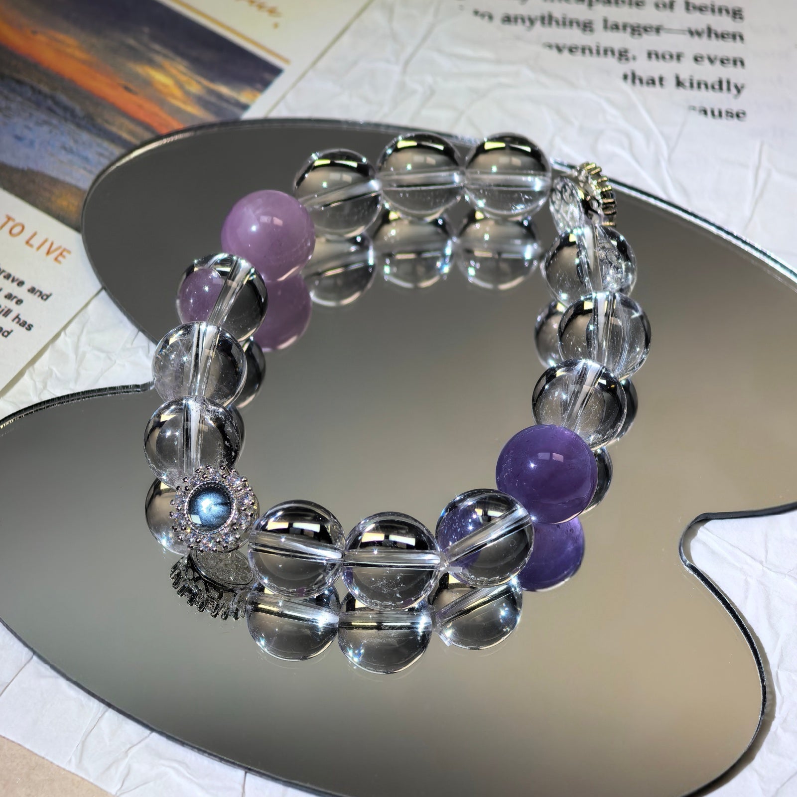 Aura Series | Lavender Galaxy Crystal Bracelet
